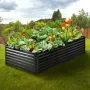Raised Garden Bed,94.5x 47.2 x 23.6 inch Galvanized Metal Planter Box, Outdoor Planting Boxes with Open Base, for Growing Flower