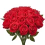VEVOR Artificial Flowers, 500 pcs Real Looking Red Foam Fake Roses Bulk, Faux Red Bridal Shower with Stems for DIY Wedding Bouqu