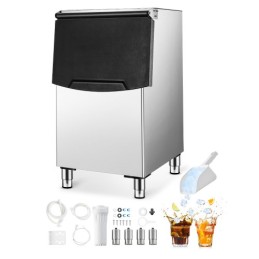 Commercial Ice Maker Storage Bin 250lbs Capacity Ice Bin with Filter