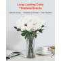 Artificial Flowers, 120 pcs Real Looking White Foam Fake Roses Bulk, White Faux Bridal Shower with Stems for DIY Wedding Bouquet
