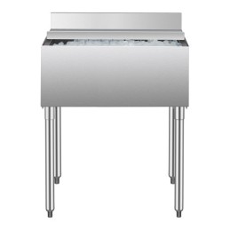 Commercial Ice Bin 78.4 L Underbar Ice Bin with Sliding Lid for Kitchens