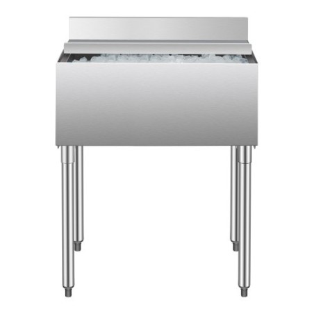 Commercial Ice Bin 78.4 L Underbar Ice Bin with Sliding Lid for Kitchens