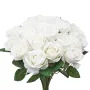Artificial Flowers, 120 pcs Real Looking White Foam Fake Roses Bulk, White Faux Bridal Shower with Stems for DIY Wedding Bouquet