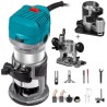 AX Moment Variable Speed ​​30.000 o/min kompakt router med Collets 1/4 "& 1 X Offset Base