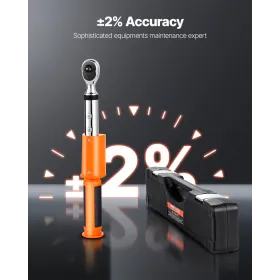 VEVOR digital momentnøgle, 3/8 tommer drev, 0-99,57 lbf-ft ​​/ 0-135 N.m, 72-tands, ±2 % høj nøjagtighed elektronisk