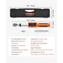 Digital Torque Wrench, 3/8 Inch Drive, 0-99.57 lbf-ft / 0-135 N.m, 72-Tooth, ±2% High Accuracy Electronic Torque Wrench with Pre