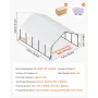 Heavy Duty metal carport, 5,8 x 7,45 x 3,77 m udendørs carport