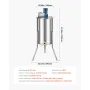 VEVOR Electric Honey Extractor, 3 Frame Honey Spinner with Transparent Lid, 140W Stainless Steel Honeycomb Drum Spinner, Height 