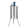 Electric Honey Extractor, 3 Frame Honey Spinner with Transparent Lid, 140W Stainless Steel Honeycomb Drum Spinner, Height Adjust