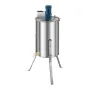 Electric Honey Extractor, 3 Frame Honey Spinner with Transparent Lid, 140W Stainless Steel Honeycomb Drum Spinner, Height Adjust
