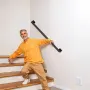 VEVOR vægmonteret trappegelænder, 910 mm sort jerntrappe gelænder indendørs, 113 kg bæreevne, industrielt gelænder gelænder