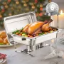 Chafing tallerkenbuffetsæt, 8 Qt 6 Pack, Rustfrit stål Chafer