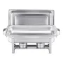 VEVOR Chafing Dish Buffet Set, 8 Qt 6 Pack, Stainless Steel Chafer with 6 Full Size Pans, Rectangle Catering Warmer Server with 