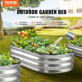 Højbed, 122 x 61 x 28 cm galvaniseret metalplantekasse