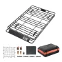 Roof Rack Basket, 64 x 39 x 4.1 in, Universal Rooftop Cargo Carrier with 44.1 x 34.3 x 10.2 in Cargo Bag, Net, Ratchet Straps, 2
