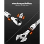Adjustable Click Torque Wrench, 1/2 Inch Drive, 20-160 lbf-ft/27.1-216.8 N.m, Dual-direction and Dual Range Scales, 72-Tooth, ±2