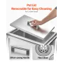 Rolling Ice Chest Cooler Cart, 22"L x 16"W x 38"H (553 x 405 x 970 mm) Stainless Steel Cooling Bin on Wheels, 31L Outdoor Stand 