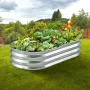 Højbed, 122 x 61 x 28 cm galvaniseret metalplantekasse