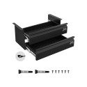 2 Drawer 40 cm Under Desk Drawer Organizer Slide-out Drawer Space Saver