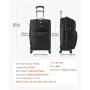 VEVOR Udvidbar Softside Bagage med Spinner Wheels, 24 tommer / 71 cm Softside Ternet Stor Bagage, Letvægts Ternet Suitc