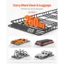 Roof Rack Basket, 84 x 39 x 4.1 in, Universal Rooftop Cargo Carrier with 7.9 x 3.9 x 10.2 in Cargo Bag, Net, Ratchet Straps, 250