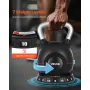 Kettlebell, Adjustable Kettlebell with 7 Weight Levels (1.5, 3, 4.5, 6, 7.5, 9, 10 kg), Die-Cast Aluminum and ABS Material, for 