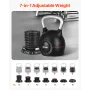 Kettlebell, Adjustable Kettlebell with 7 Weight Levels (1.5, 3, 4.5, 6, 7.5, 9, 10 kg), Die-Cast Aluminum and ABS Material, for 