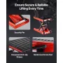 Motorcycle Lift, 1200lbs Weight Capacity, Wide Deck Motorcycle Scissor Jack, 4.1-15 in Height Range, Heavy Duty Steel Bike Repai