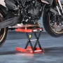 Motorcycle Lift, 1200lbs Weight Capacity, Wide Deck Motorcycle Scissor Jack, 4.1-15 in Height Range, Heavy Duty Steel Bike Repai