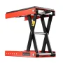 Motorcycle Lift, 1200lbs Weight Capacity, Wide Deck Motorcycle Scissor Jack, 4.1-15 in Height Range, Heavy Duty Steel Bike Repai