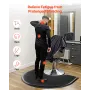 VEVOR Salon Mat for Hair Stylist, 1220 x 930 mm Semi-circle Salon Chair Mat, 25mm Thickened Anti Fatigue Barber Shop Floor Mat w