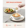 VEVOR porcelænssæt, service til 4 personer, runde tallerkener og skålesæt, ridsefast keramisk servise, opvaskemaskine og M