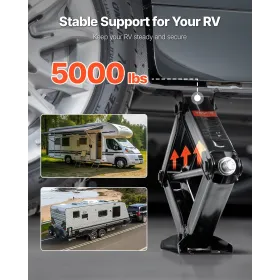 5000 lbs RV Scissor Jacks, 4-23.4 in RV Stabilizer Leveling Scissor Jacks, Set of 2, Heavy Duty Stabilizer Jack with Crank Handl