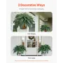 Artificial Ferns, Natural Spread Diameter 43-47 Inch, Large Hanging Artificial Boston Ferns, Fake Plant Wall Decor with 88 Branc