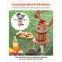1,6 Gal/6L frugtvinpresse, massiv trækurv med 8 blokke, kraftig