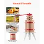 VEVOR 1.6 Gal/6L Fruit Wine Press, Solid Wood Basket with 8 Blocks, Heavy Duty Manual Juice Maker, Cider Apple Grape Tincture Ho