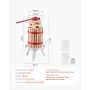 1,6 Gal/6L frugtvinpresse, massiv trækurv med 8 blokke, kraftig