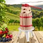 1.6 Gal/6L Fruit Wine Press, Solid Wood Basket with 8 Blocks, Heavy Duty Manual Juice Maker, Cider Apple Grape Tincture Honey Ol