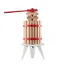 1.6 Gal/6L Fruit Wine Press, Solid Wood Basket with 8 Blocks, Heavy Duty Manual Juice Maker, Cider Apple Grape Tincture Honey Ol