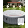 VEVOR Inflatable Hot Tub Cover, 4.5 Ft / 137 cm Round Hot Tub Cover Protector, Insulated Spa Covers for Inflatable Hottub, Weath