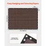 90% Sun Shade Cloth, 8 x 12 ft Pergola Shade Cover with Stainless Steel Grommets, Sun Shades Canopy Privacy Screen with 140 GSM 