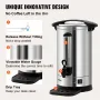 Kommerciel kaffe urn, 65 kopper rustfrit stål stor
