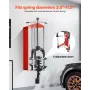 Strut Spring Compressor, 4-level Adjustment, Strut Compressor with Versatile Mounting Options & Multi-Purpose Hooks for Compress
