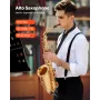 VEVOR altsaxofon, E Flat, messingsaxofon begyndersæt med bæretaske, mundstykke, stropper, rensekludstang, handsker, G