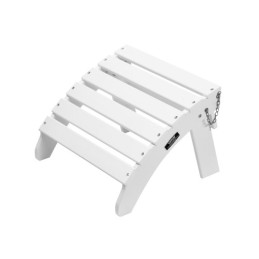 Adirondack Ottoman 17,7L x 19,7W x 13,8 timer tommer HDPE Foldfodstøtte White