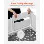 VEVOR Dogs Whelping Box, 93,3x48,4x18,1 tommer, PVC-hvalpekravlegård i plast med højdejusterbar dør og vaskbar tissepude, 2-Ro