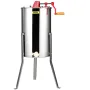 Manual Honey Extractor, 3 Frames Honey Spinner Extractor, Stainless Steel Beekeeping Extraction, Honeycomb Drum Spinner with Lid