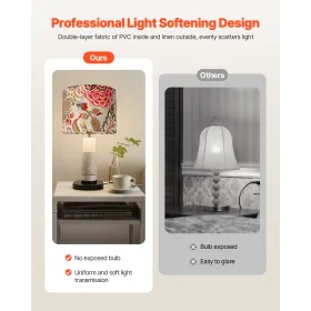 VEVOR Drum Lampeskærm 2 sæt, 13 tommer top x 13 tommer bund x 10 tommer høj, medium tromle linned lampeskærm,