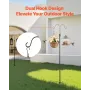 VEVOR Double Shepherds Hooks for Outdoor, 8 Pack 1560 mm Heavy Duty Bird Feeder Pole, 19 mm Thick Garden Hooks for Hanging Hummi