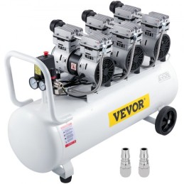 Luftkompressor 80L Ultra stille oliefri luftkompressor Tank Silent Air Compressor 2.2KW Oilfrit kompressor Lav støj med sikker